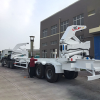 Nouvelle remorque porte-conteneurs latérale chinoise à 3 essieux, 36 tonnes, 40-60 tonnes, 20 pieds, 40 pieds