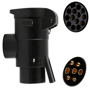 European Style Trailer <b>Plug</b> 7 Pin To 13 Pin <b>Adapter</b> Ea1732 With Locking Cover For Towing Connection - Product Image 5