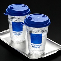 Gobelets jetables écologiques en PP/PE carrés, personnalisés avec logo et couleur, service OEM, 12oz, 14oz, 20oz, 32oz, 16oz
