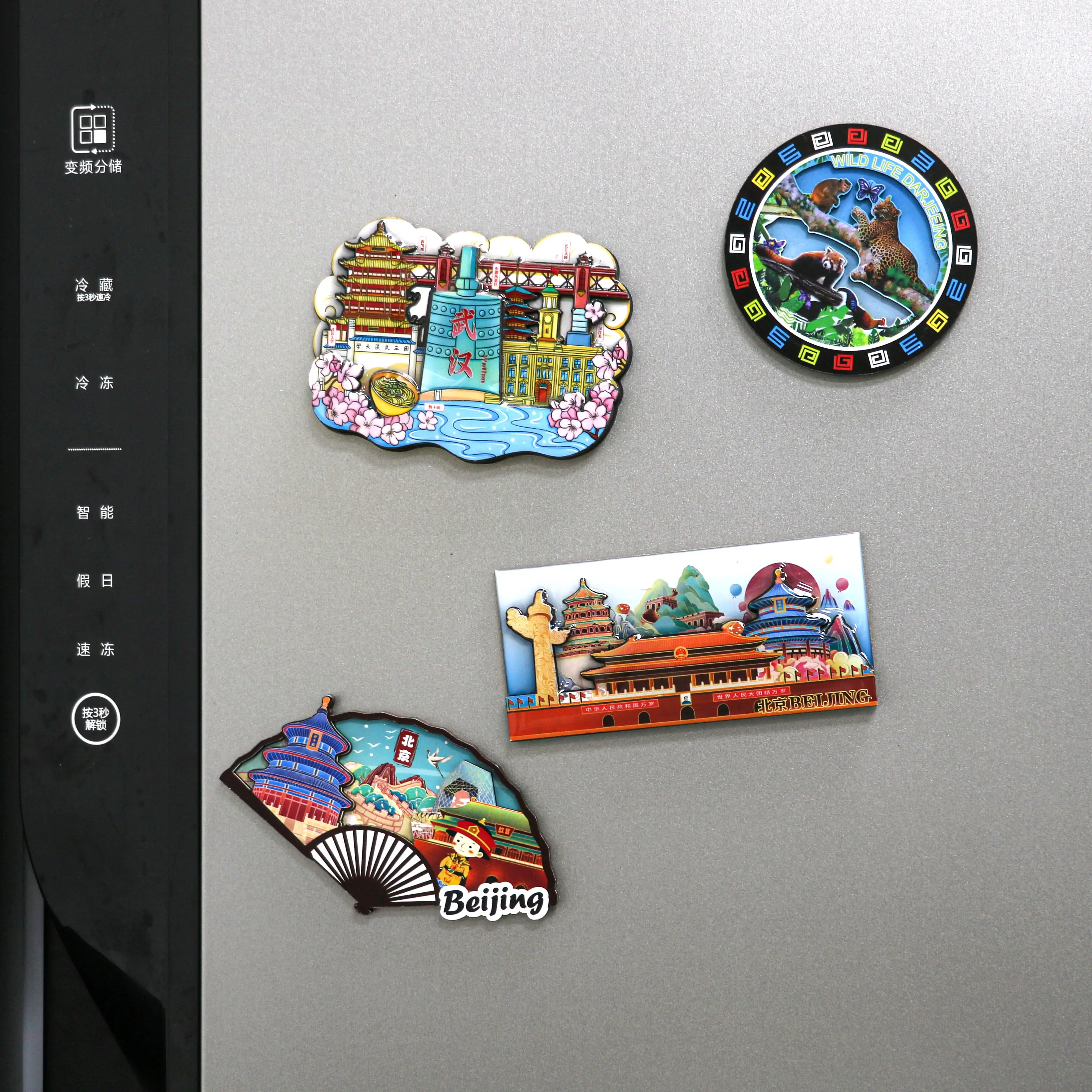 Regali souvenir personalizzati con magnete in legno per frigo,