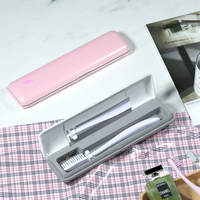 Estuche Portátil de Viaje para Cepillos de Dientes con Luz UV Eléctrica para Desinfección, para Cepillos de Dientes Manuales