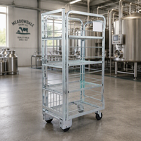 Chariot à lait empilable pour caisses de produits laitiers, chariot à lait direct usine pour l'industrie alimentaire et laitière