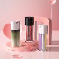 Flacon pompe airless triple tube 10 ml pour shampoing trois ingrédients, en plastique PP, recharge sous vide, personnalisable pour cosmétiques et soins de la peau