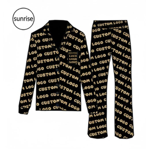 Pigiama da Donna Personalizzato in Cotone a Maniche Lunghe Set da Notte Morbido Abbigliamento da Casa - Product Image 2