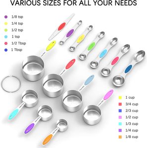 Ensemble d'outils de mesure magnétiques en acier inoxydable – Tasses et cuillères doseuses populaires pour la pâtisserie et les liquides - Product Image 2