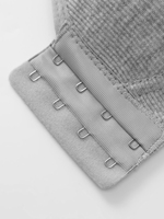 Soutien-gorge sans fil côtelé sans couture à fermeture avant, coupe pleine, fin, pour le quotidien, grande taille, sportif, N93 Adultes HUANGCAO
