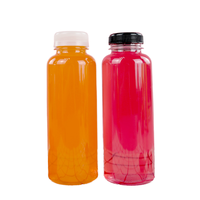Bouteille d'eau ronde en plastique PET MAYSURE avec logo personnalisé, 32 oz (1000 ml), pour café froid pressé à froid, jus pressé à froid, avec bouchon inviolable