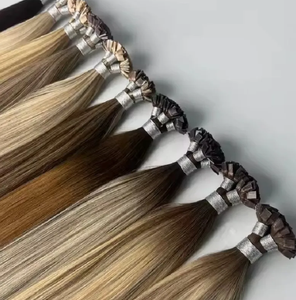Extensions de cheveux naturels bruts russes doublement étirés avec colle à la kératine italienne, extensions à la kératine, pointes en K et pointes plates - Product Image 3
