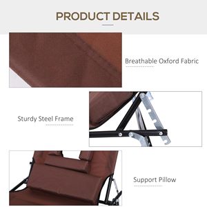 Outdoor High Quality Portable Beach Chaise Sun Lounge Reclining Folding Leisure Garden Beach Chair Office Resting Chair - Product Image 3