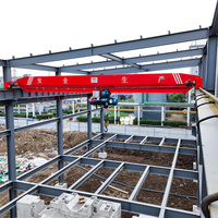 Pont roulant monorail industriel à poutre simple de 10 tonnes avec télécommande sans fil