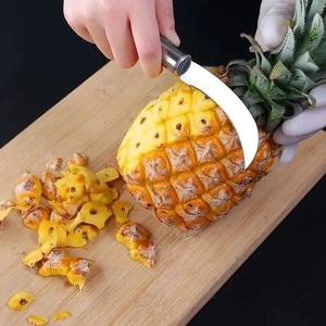 Stainless Steel Curved Knife Pineapple Knife Fruit Vegetable Cutting Tool Handheld Multi Purpose Kitchen Knife - Product Image 1