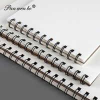 Bloc de dessin Panwenbo A3 A4 A5 160 g/m², 20 feuilles, papier à dessin, reliure spirale, bloc de croquis pour enfants, adultes, débutants, artistes