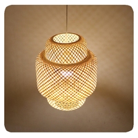 LIANGTE Luminaires suspendus en osier tissé en rotin et bambou suspendus Lustre panier Chambre à coucher Salle à manger Cuisine Salon