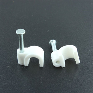 Clip à clous circulaire 6 mm en plastique pour fixation de câbles et montage mural - Product Image 2