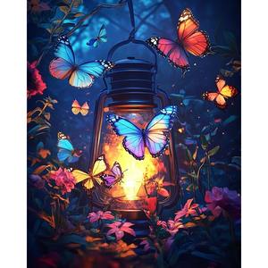 ديي كامل الماس الملونة مصباح الكيروسين الإبداعي تصميم الفراشة الحرف اليدوية بالجملة - Product Image 1