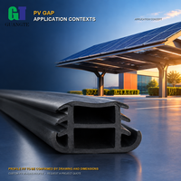 Bande d'étanchéité en caoutchouc EPDM anti-âge et résistante aux intempéries pour panneaux solaires, profilé en T, résistant aux UV, joint étanche
