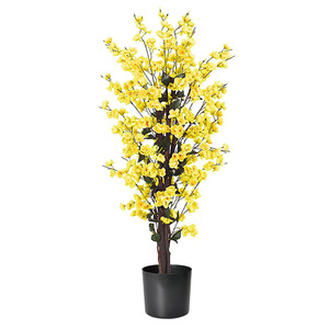 ZMHLHYJY Albero di ciliegio artificiale giallo da 1,8 m, in seta sintetica fatta a mano con tronco realistico per casa, ufficio, interni ed esterni - Product Image 2