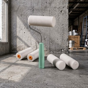 Rouleau à <span class=keywords><strong>peinture</strong></span> de 9 pouces, brosse en éponge de polyester, outil de <span class=keywords><strong>peinture</strong></span>, manche en métal pour la décoration des murs, des plafonds et de la maison - Product Image 2