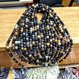 Œil de tigre naturel Sulemani, taille brillante, multicolore, 8 mm, œil de chat, certifié par un tiers, pour la fabrication de bijoux, bracelet et collier DIY - Product Image 1