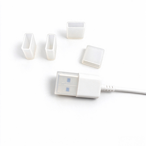 <b>USB</b> A & Type-C <b>Male</b> Silicone Dust Cap, Protective Cover for Flash Drive and Connector Plug Made in China - Product Image 1