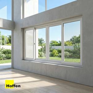 หน้าต่างบานเลื่อน Hoffen Pro uPVC ขนาดใหญ่ 240x110 ซม. กรอบสีขาว พร้อมมุ้งลวด กระจกบานเลื่อน กันน้ำ ผลิตในประเทศไทย - Product Image 3