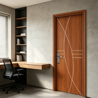 Puerta Interior Moderna Hanyu con Acabado WPC, Impermeable, con 1 Año de Garantía, para Dormitorio, Estudio, Baño, Sala de Estar, Cocina y Hotel