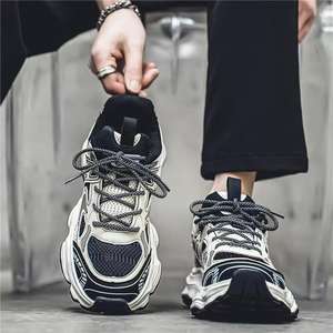 Men's Casual Skateboard <b>Shoes</b> Spring Summer Autumn Winter Breathable Soft Mesh High Thick Bottom Dad Style Chunky Running <b>Shoes</b> - Product Image 2