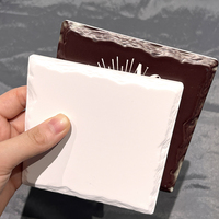 Sous-verres en céramique à bords brisés de forme carrée pour sublimation, personnalisables, minimalistes, pour café, thé, table et artisanat
