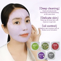 Mascarilla Facial Herbal de Arcilla con Extracto de Té Verde y Algas Marinas ODM, Sachet de 5g, Limpieza Profunda, Reduce Poros, Ilumina, Retinol Profundo, Vitamina C