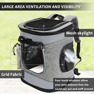Sac à dos d'extérieur pour chien et chat avec ventilation en maille pour la randonnée et le camping Sac de transport de voyage pour l'extérieur - Product Image 4