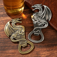 Ouvre-bouteille en métal plat Dragon en gros – Cadeau unique pour homme, papa, mari – Idéal pour la fête des pères, anniversaire, fournitures de fête
