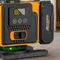 Niveau laser vert auto-nivelant de qualité industrielle, 16 points, 360°, outil de construction, batterie au lithium DIY