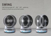 Ventilateur de circulation d'air intelligent de bureau électrique avec écran numérique de 9 pouces et télécommande