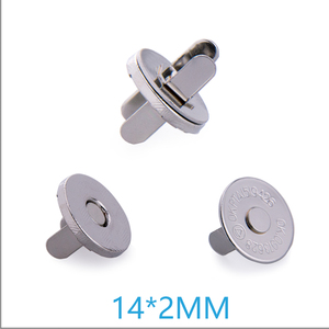 Qinghe 14x2 mét Nickel màu chất lượng tốt kim loại Snaps Vòng ốc vít nút từ tính cho hàng thủ công, ví, túi xách và quần áo - Product Image 2