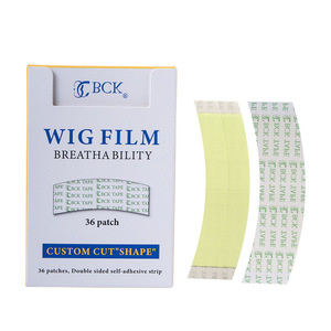 ฟิล์มวิกผม BCK เทปกาวสองหน้าแบบระบายอากาศได้ 36 แผ่น รูปทรงโค้งสำหรับวิกผม PU - Product Image 1