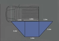 Auvent latéral de voiture 180° imperméable avec protection UV, installation rapide, bras pivotant, abri solaire demi-rond pour SUV, camionnette, camping