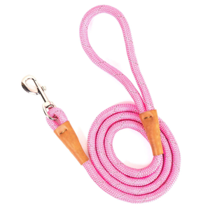 Guinzaglio per Cani in Corda Personalizzato Rosa Pastello Resistente in Corda da Arrampicata 150cm con Clip Metallica Antiruggine - Product Image 2