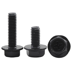 4.8 Graad Zwarte Koolstofstaal Zeskant Flensbouten M3 M4 M5 M6 M8 Gekarteld Afgewerkt - Product Image 4