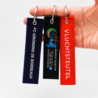 Porte-clés RFID en tissu tissé personnalisé avec logo promotionnel et nom, conception gratuite en usine