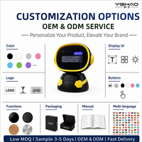 Jam Stasiun Cuaca Digital OEM Premium AI Layar Sentuh Pintar Portabel Jam Perjalanan Baterai 1500mAh Wi-Fi Pasokan Pabrik 27Y