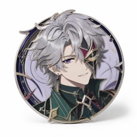 Badge personnalisé en émail dur, rond, personnage d'anime masqué, épinglette, accessoire de jeu, objet de collection pour fans