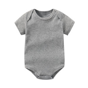 <span class=keywords><strong>Ropa</strong></span> de Bebé Personalizada, Mameluco de Manga Corta con Cuello Triangular para Bebé Niño o Niña, Mono de Algodón Sólido para Verano, Pelele para Recién Nacidos - Product Image 4