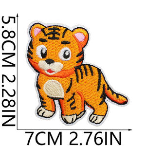 卸売価格 新スタイル 可愛い動物園の動物デザイン アイロン接着刺繍ワッペン 子供DIY用 - Product Image 3