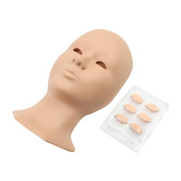 Tête de Mannequin de pratique pour les cils, outil de maquillage pour les yeux, 11 pièces