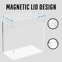 Boîte de présentation ETB personnalisée avec couvercle magnétique robuste, étui de protection en acrylique pour cartes, vente en gros