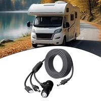 Cable de Alimentación CC 3 en 1 para Starlink Mini, Cable de Extensión Impermeable con Conector Mini USB C, Encendedor de Cigarrillos y Cable CC para Starlink Mini V4