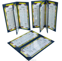 Menu transparent personnalisé de couverture en bois de livre de PVC d'usine professionnelle