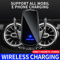 Support de téléphone de voiture à induction par gravité pour grille d'aération, charge rapide sans fil 15W pour iPhone et Samsung
