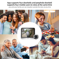 ICam365 Cámara de Seguridad para Puerta con Mirilla WiFi de 3MP para Exteriores, Audio Unidireccional, Visión Nocturna, Video HD, Pantalla LCD TFT de 4.3 Pulgadas