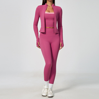 Nouvel ensemble de sport pour femme : Leggings froncés effet push-up, brassière de sport dos ouvert, pantalon de yoga taille haute sans couture – Qualité supérieure
